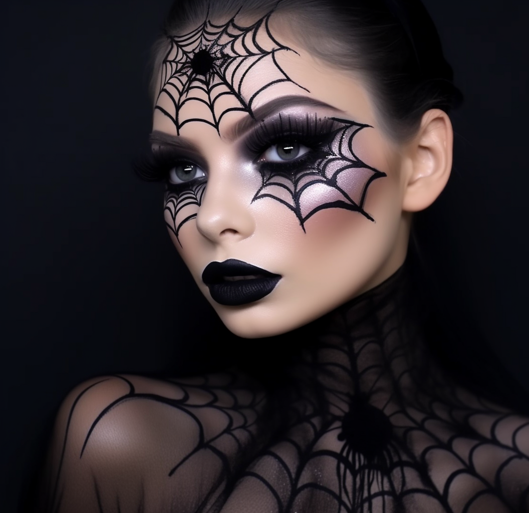 Weave Magic with Spiderweb Halloween Makeup: A Spooky Tutorial 🕸️🎃