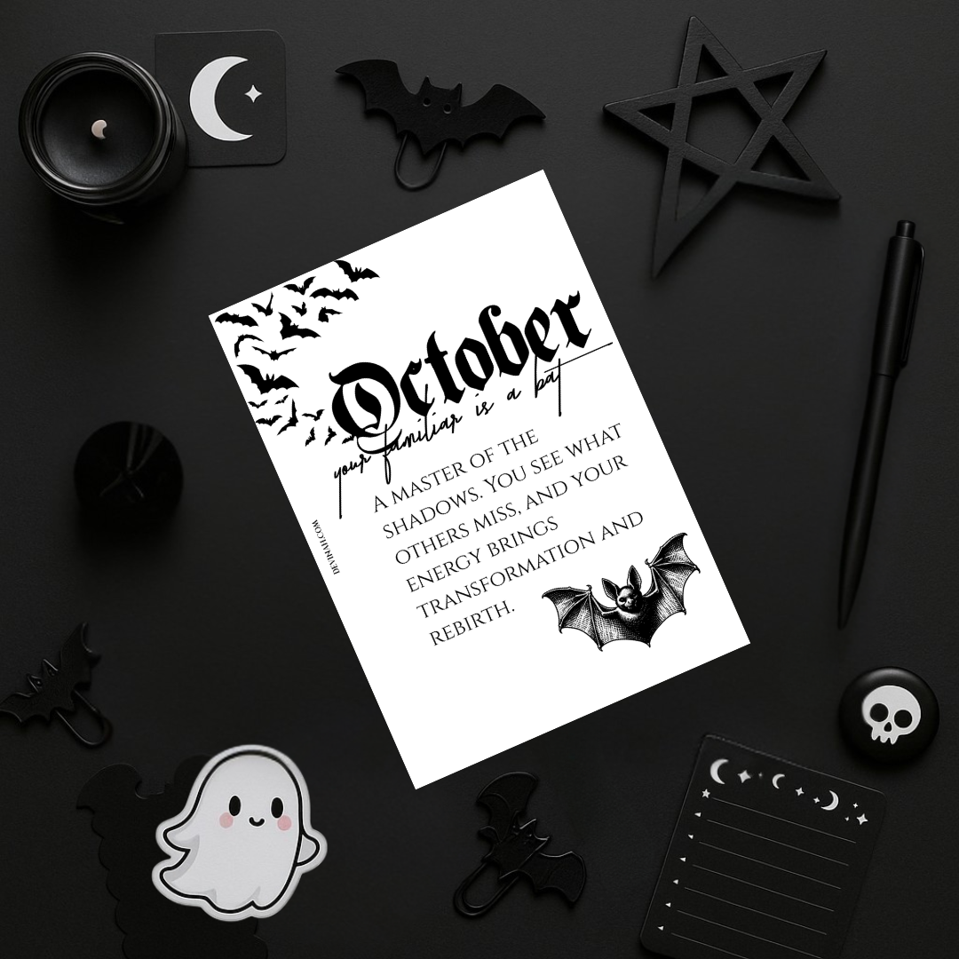 October Familiar: The Bat – A Gothic Planner Dashboard for Transformation