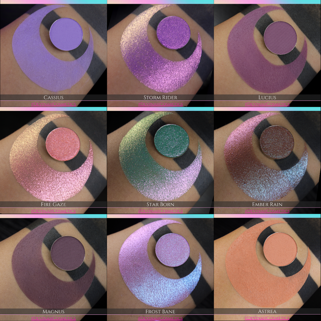 DEVINAH COSMETICS MATTE EYESHADOWS SWATCHES: FULL COLLECTION  Devinah Cosmetics matte eyeshadow lot main image 1