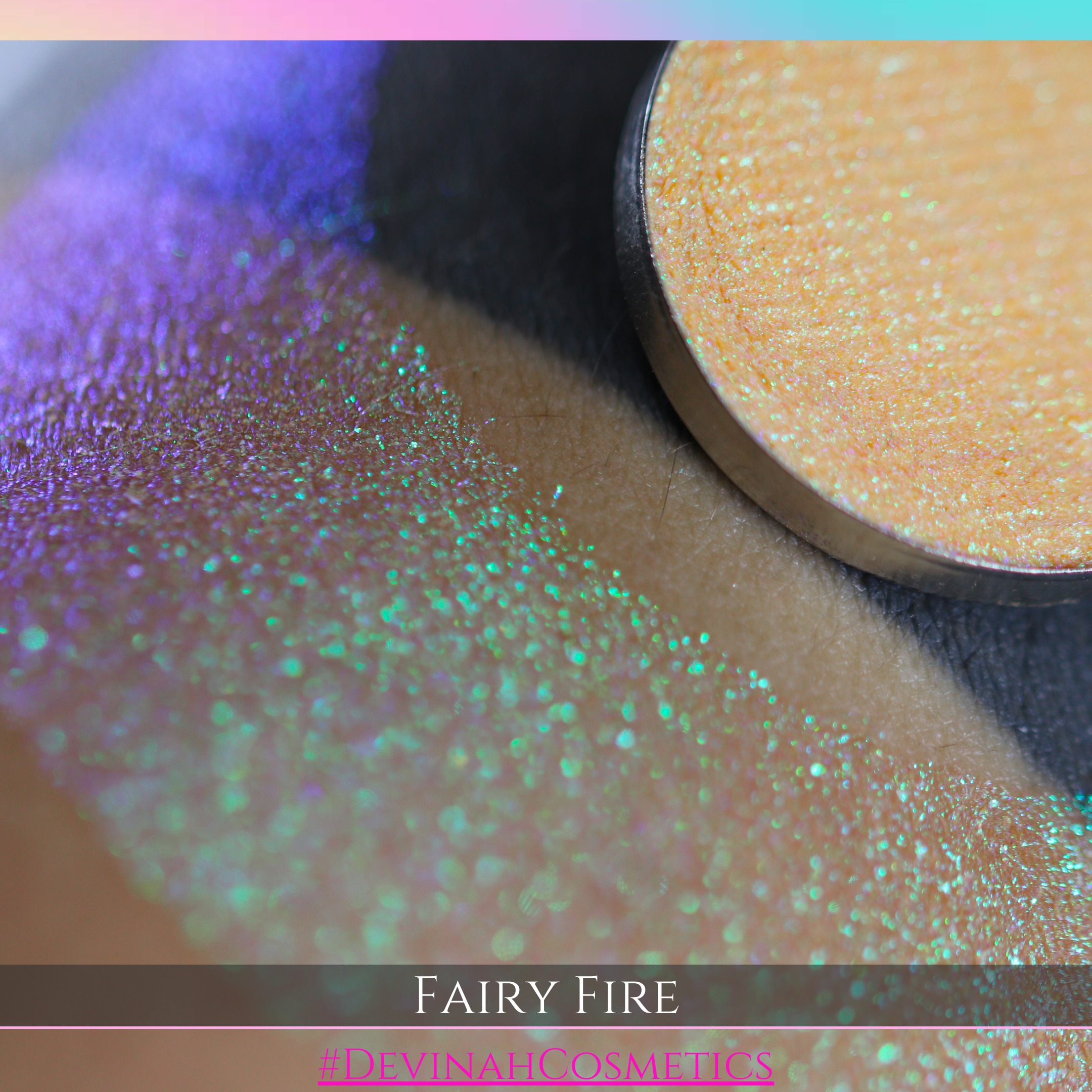 Fairy fire a magical rainbow of sheer sparkles as an eyeshadow