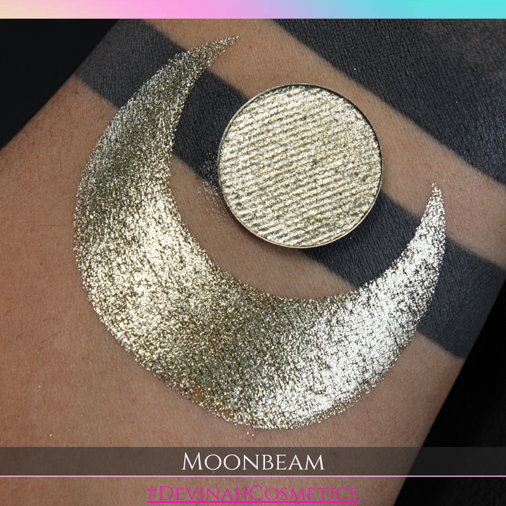 Moonbeam yellow olive gold brilliant shiny glitter sparkle eyeshadow