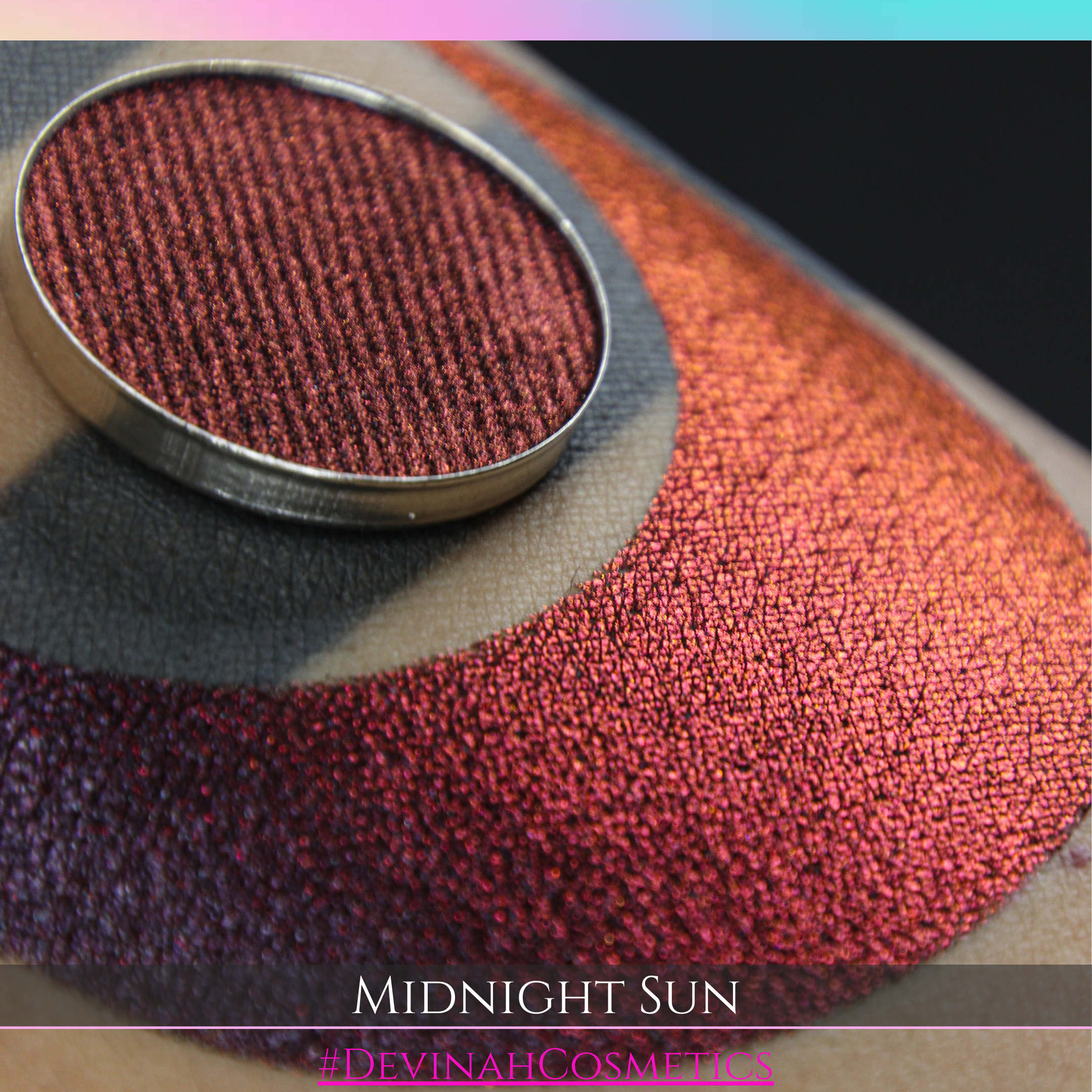 Midnight Sun multichrome eyeshadow red orange purple black