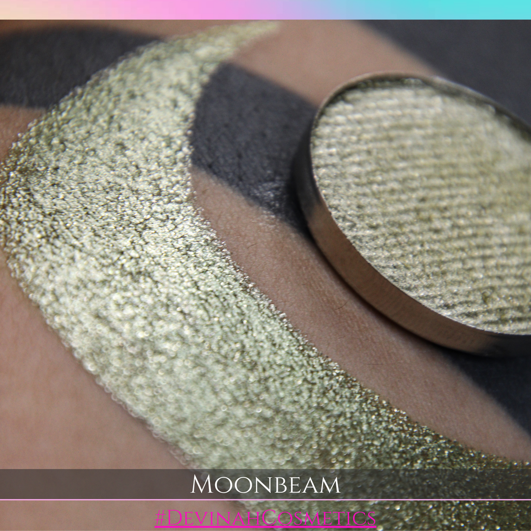 Moonbeam yellow olive gold brilliant shiny glitter sparkle eyeshadow