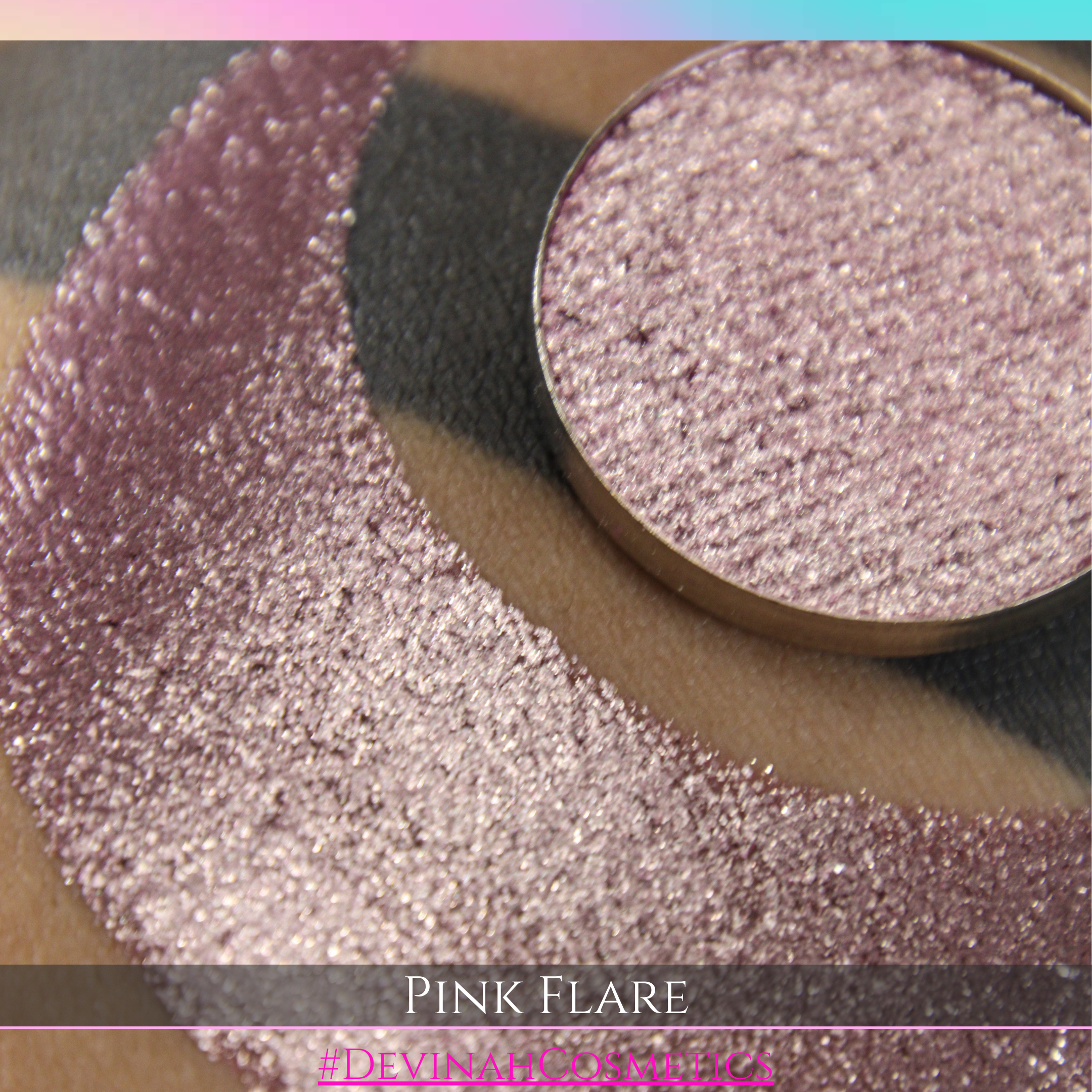 Pink Flare a Victorian blush pink with a platinum brilliance shine shimmer metallic glittery shadow