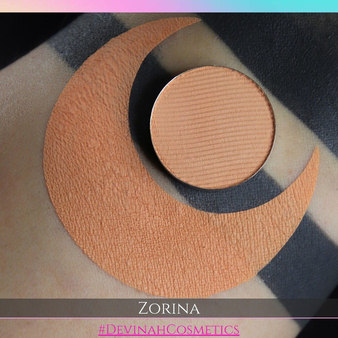 Zorina pastel grunge peach coral matte eyeshadow