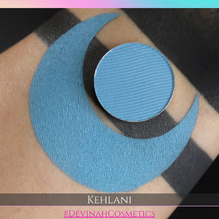 Kehlani pastel grunge blue matte eyeshadow