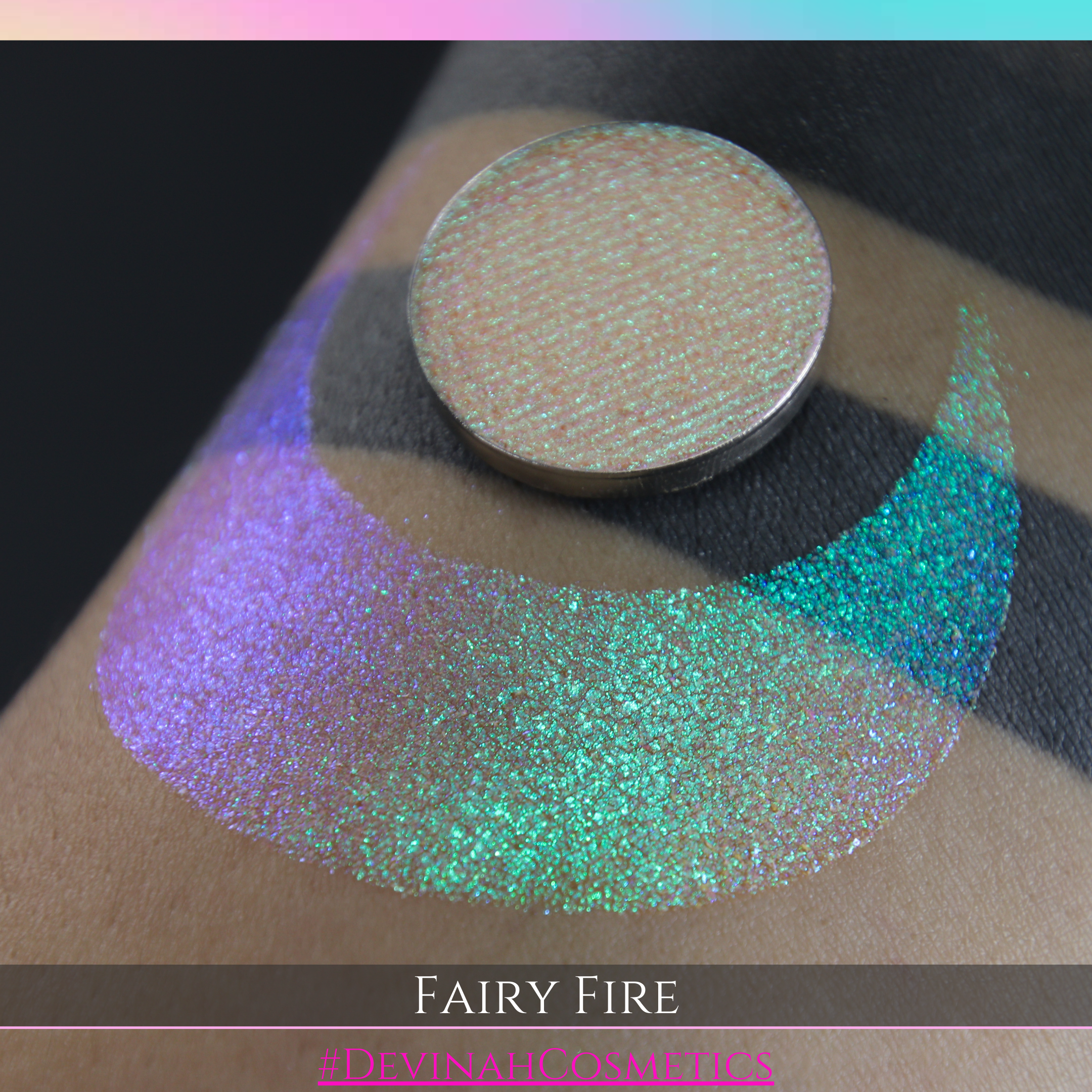 Fairy fire a magical rainbow of sheer sparkles as an eyeshadow