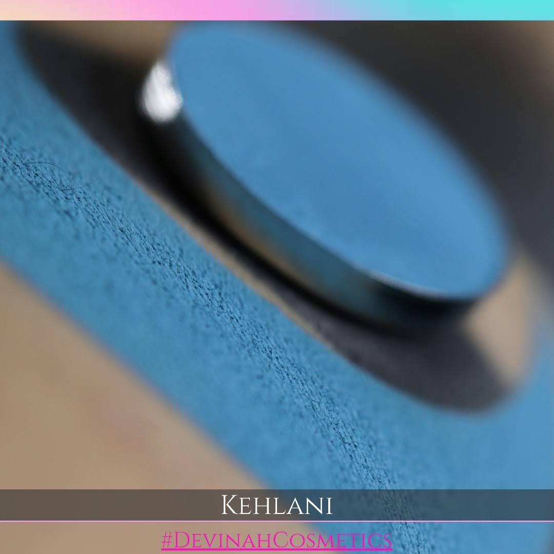 Kehlani pastel grunge blue matte eyeshadow