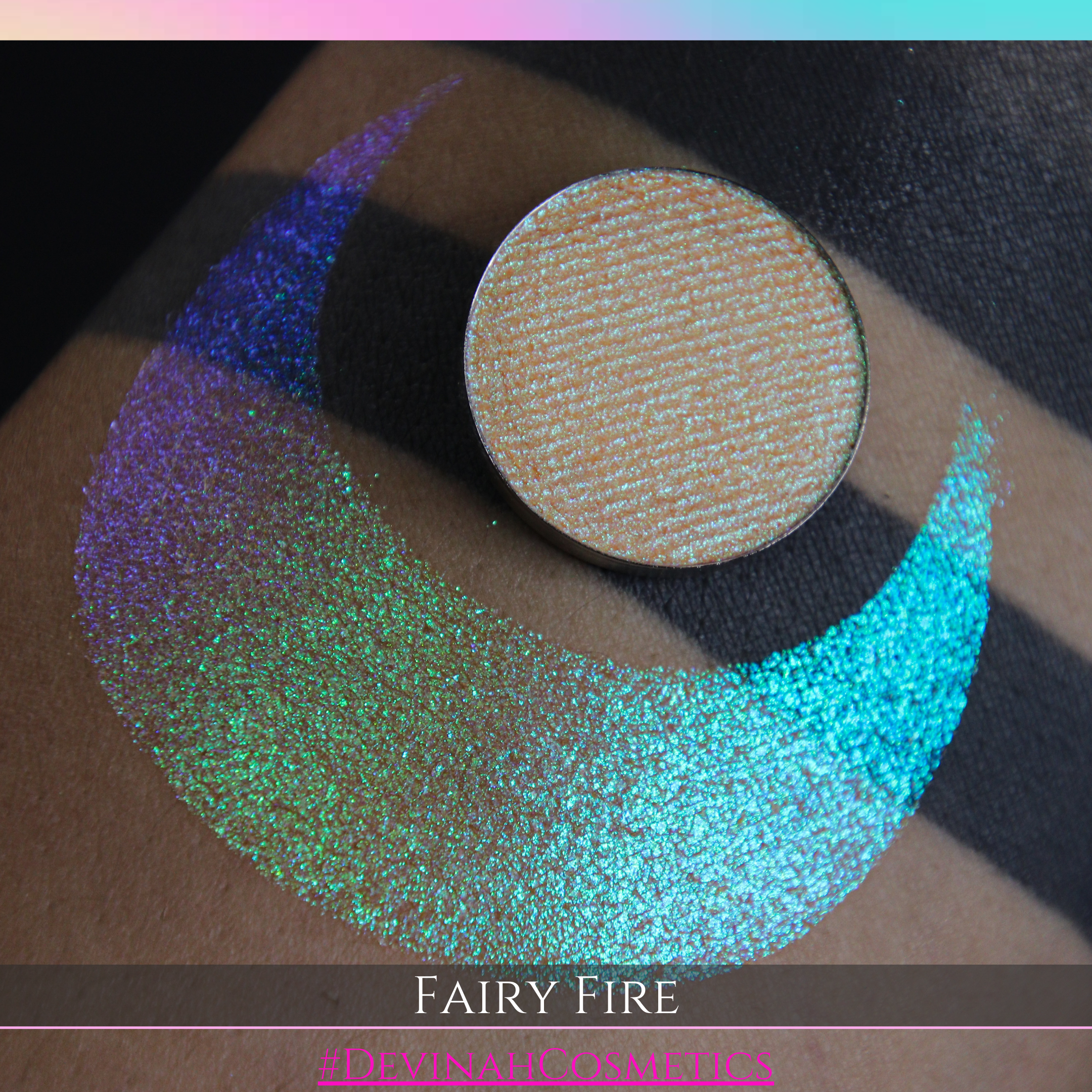 Fairy fire a magical rainbow of sheer sparkles as an eyeshadow