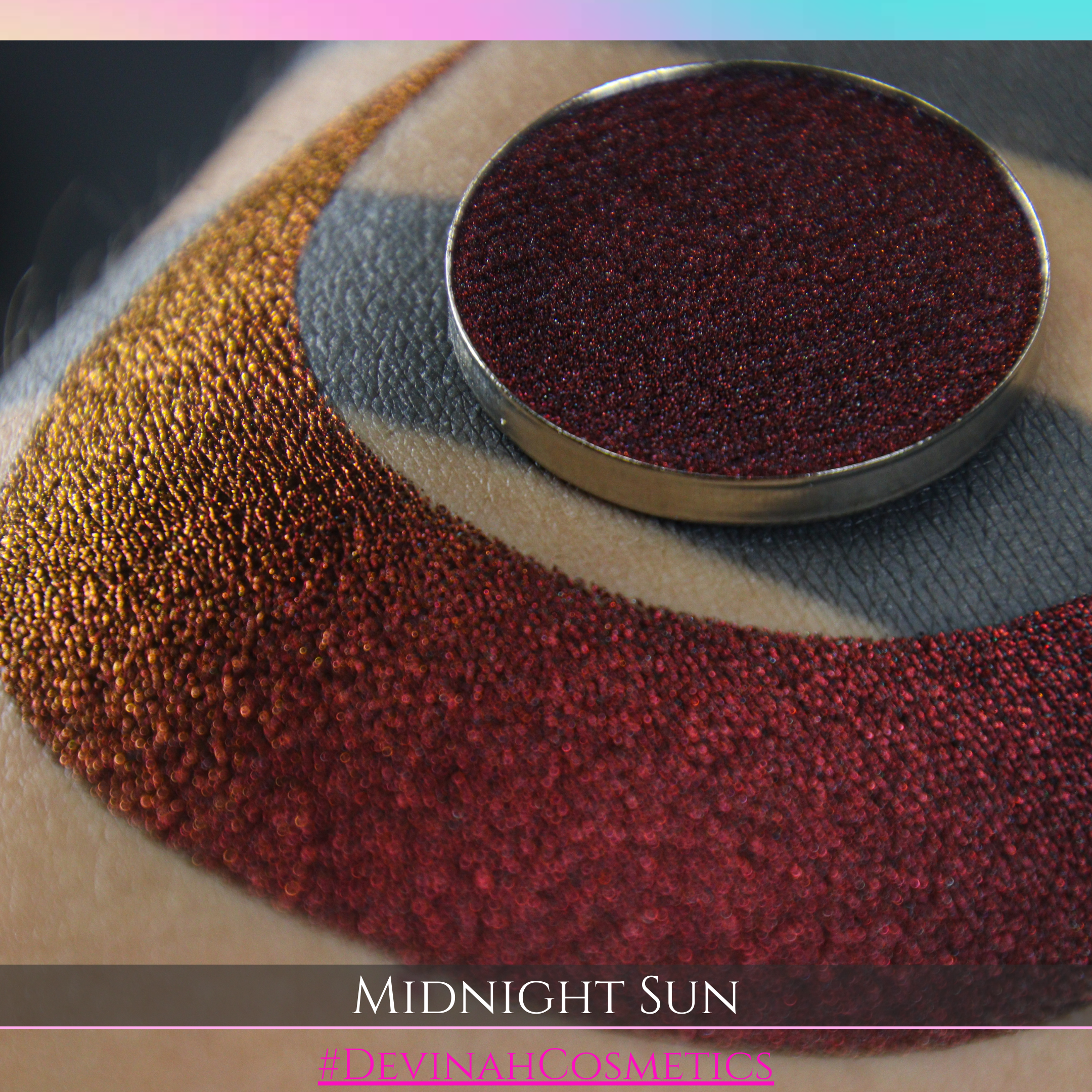 Midnight Sun multichrome eyeshadow red orange purple black