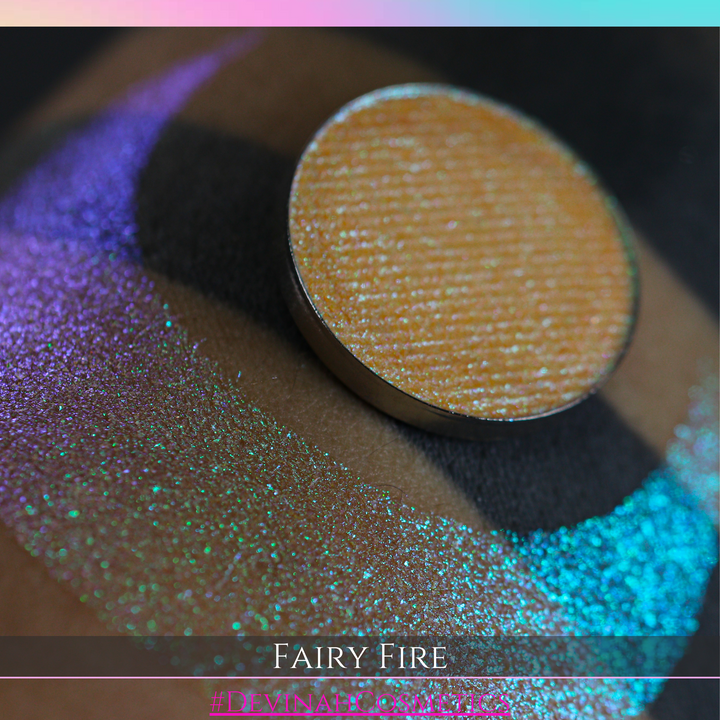 Fairy fire a magical rainbow of sheer sparkles as an eyeshadow