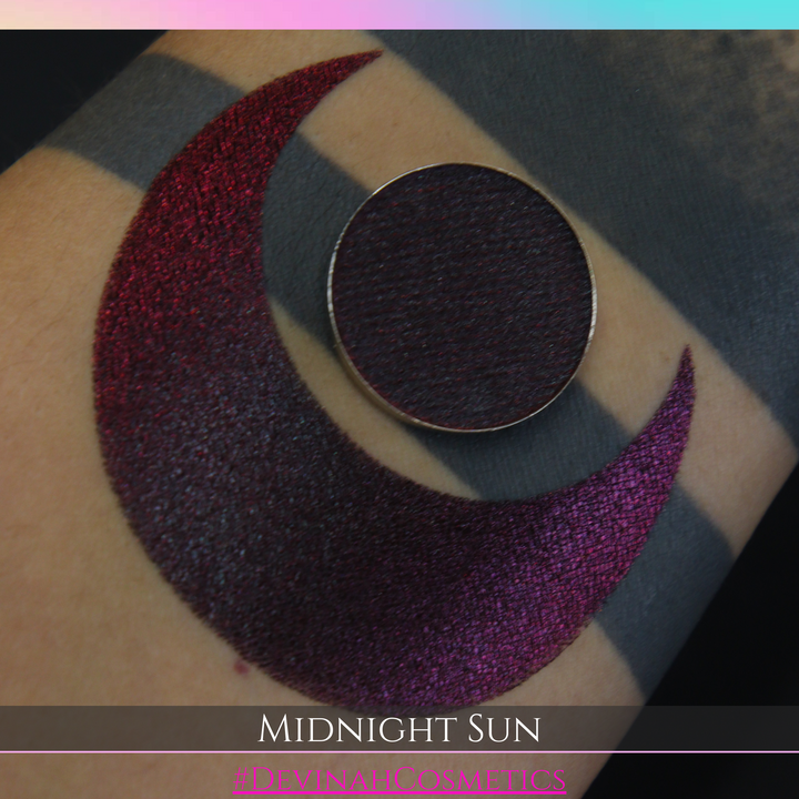 Midnight Sun multichrome eyeshadow red orange purple black