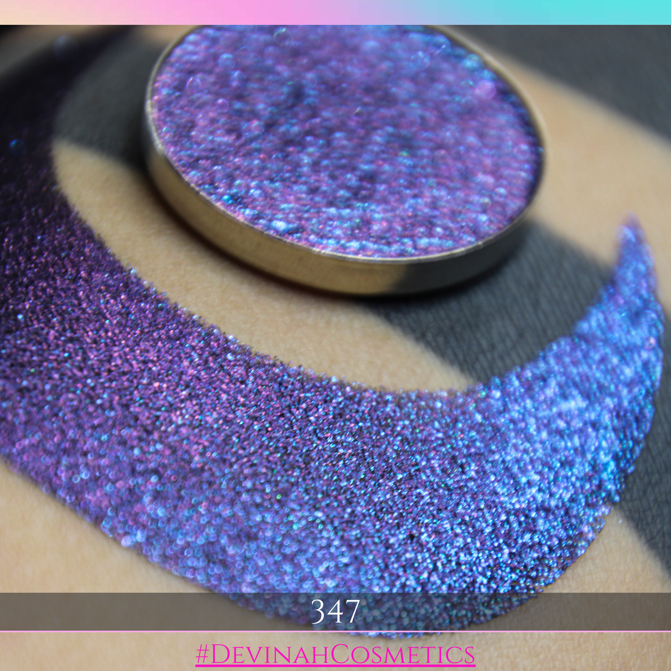Multichrome teal blue purple eyeshadow inspired by Marie Laveau voodoo queen