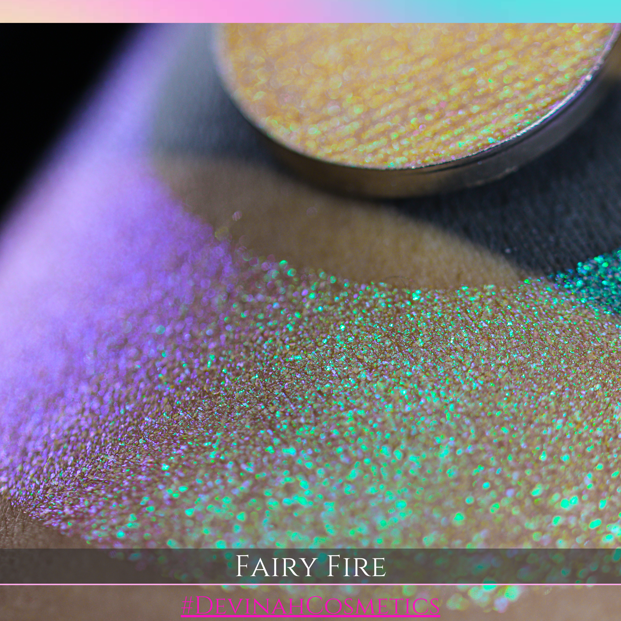 Fairy fire a magical rainbow of sheer sparkles as an eyeshadow