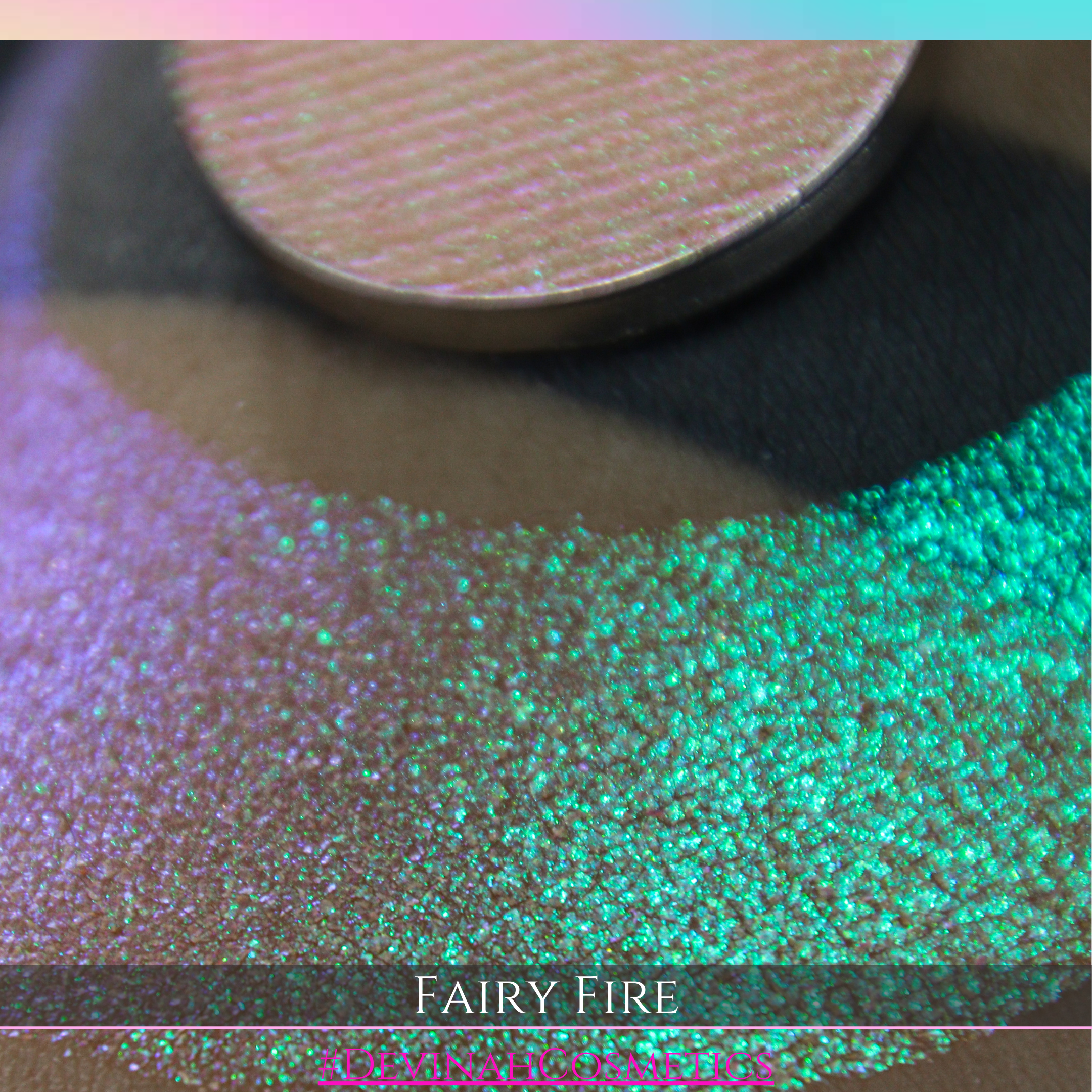 Fairy fire a magical rainbow of sheer sparkles as an eyeshadow