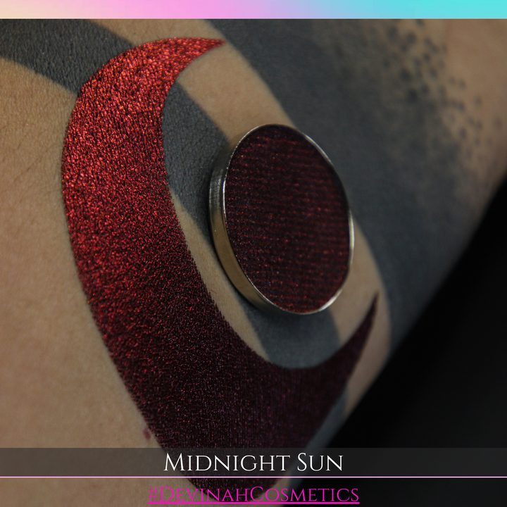 Midnight Sun multichrome eyeshadow red orange purple black