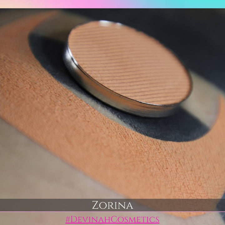 Zorina pastel grunge peach coral matte eyeshadow