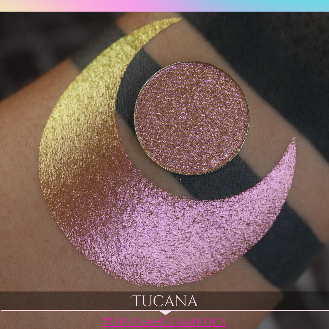 Tucana Multichrome Duochrome Pink Yellow Gold Eyeshadow trichrome eye shadow