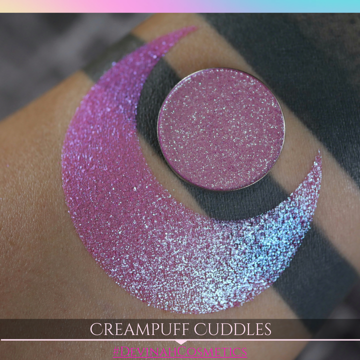 Creampuff Cuddles pink blue duochrome shifty trichrome sparkly multichrome eyeshadow