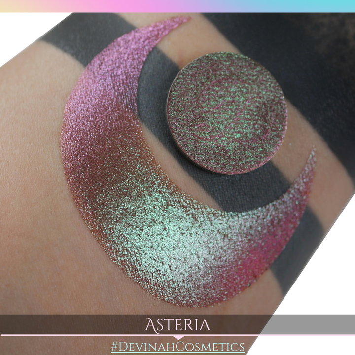 Asteria Glitter Multichrome Duochrome Color Morph Pressed Pigment Eyeshadow