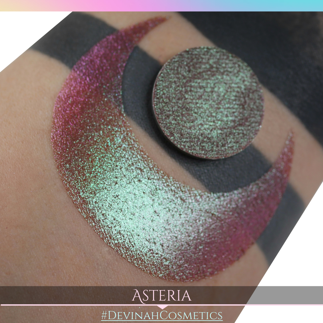 Asteria Glitter Multichrome Duochrome Color Morph Pressed Pigment Eyeshadow