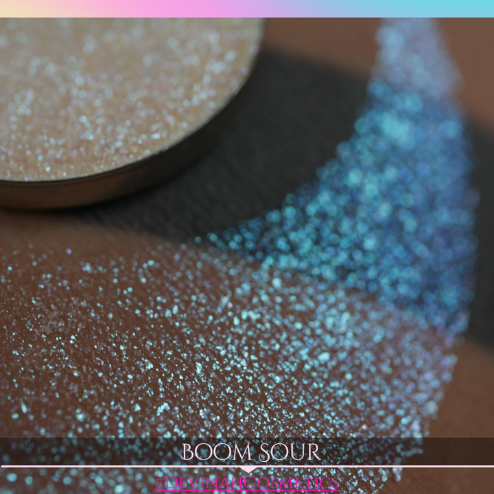 Boom Sour Sugar Drop teal purple blue sparkle eyeshadow