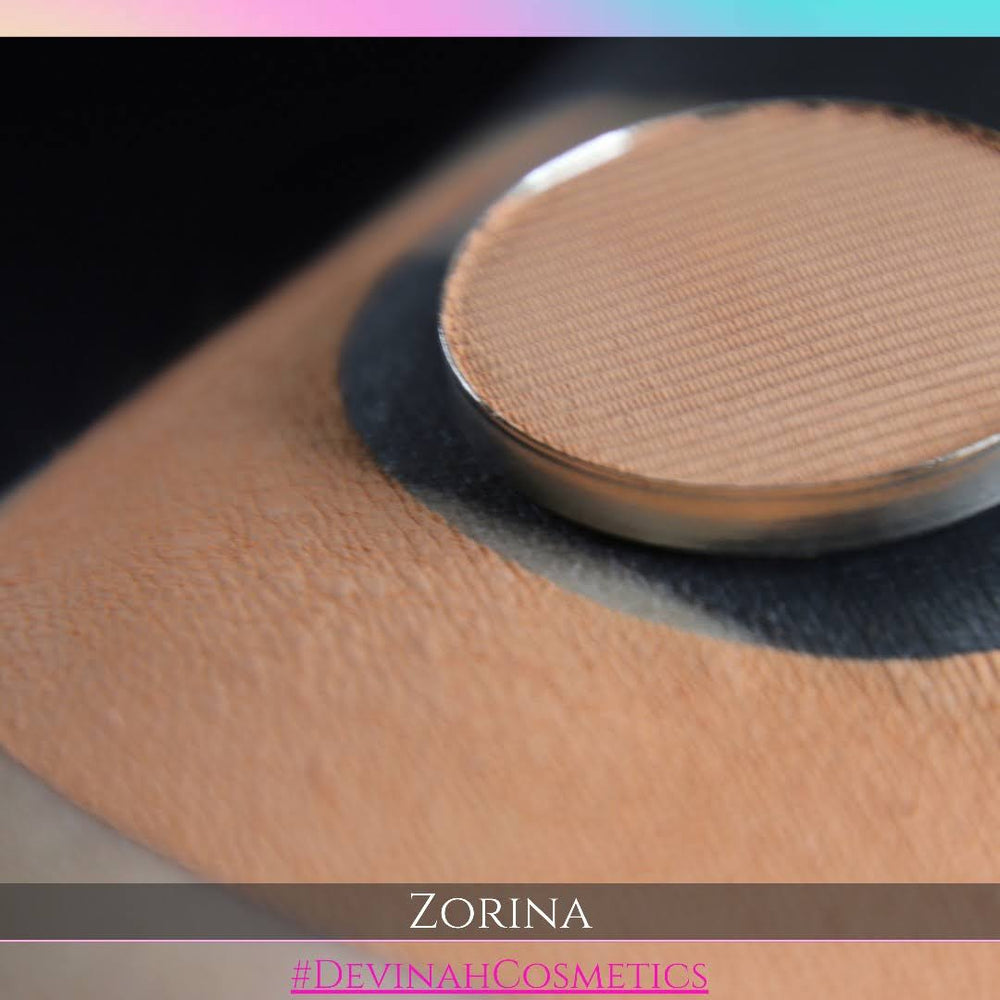 Zorina pastel grunge peach coral matte eyeshadow