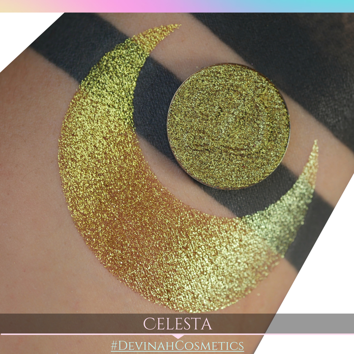 Celesta Glitter Multichrome Duochrome Color Morph Pressed Pigment Eyeshadow