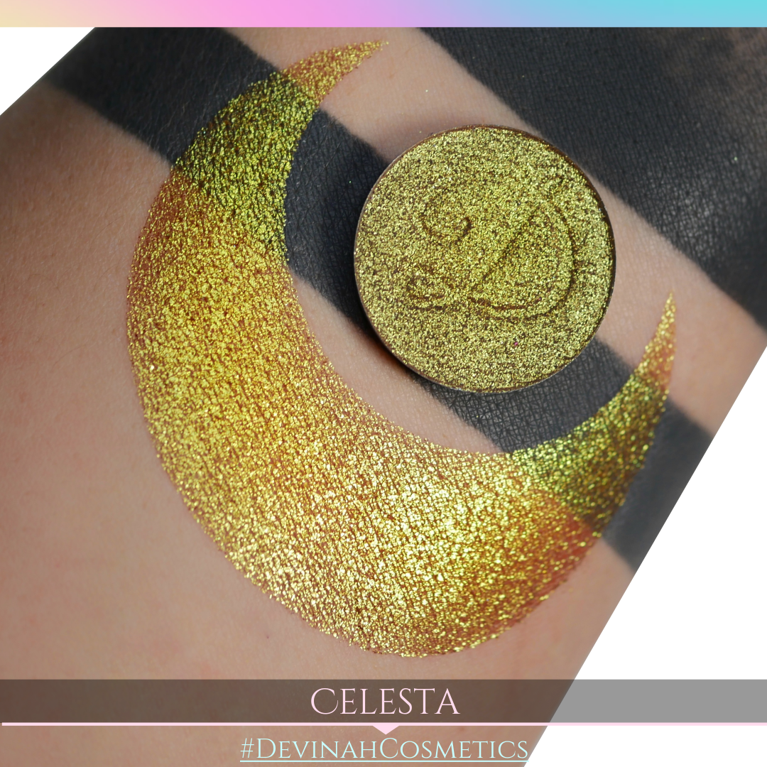 Celesta Glitter Multichrome Duochrome Color Morph Pressed Pigment Eyeshadow