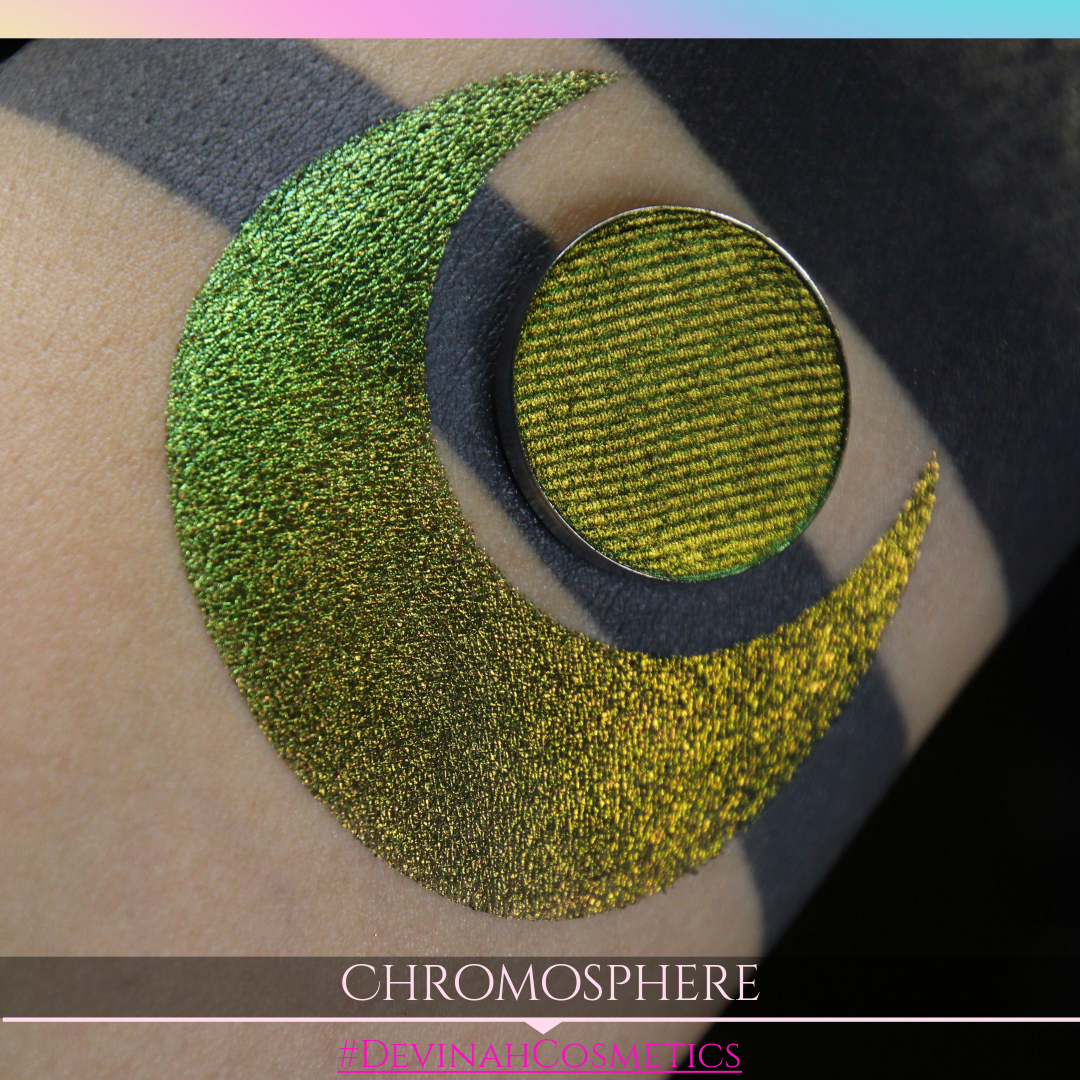 Blue green yellow gold multichrome trichrome duochrome eyeshadow eye shadow