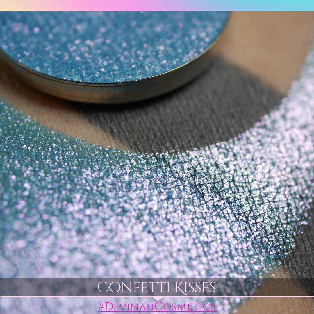 Confetti Kisses duochrome multichrome trichrome blue green pink eyeshadow