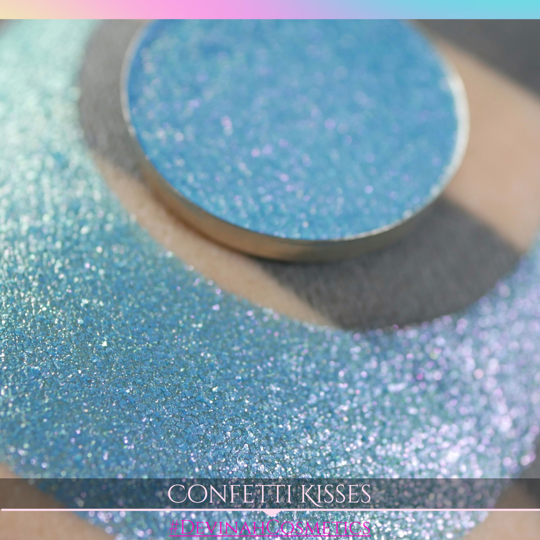 Confetti Kisses duochrome multichrome trichrome blue green pink eyeshadow