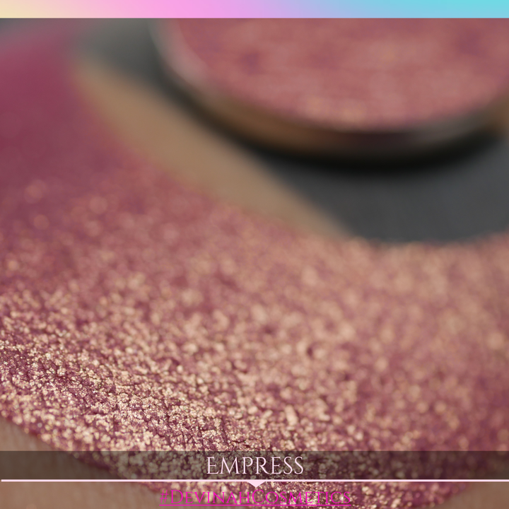 pink rose gold duochrome shimmer eyeshadow