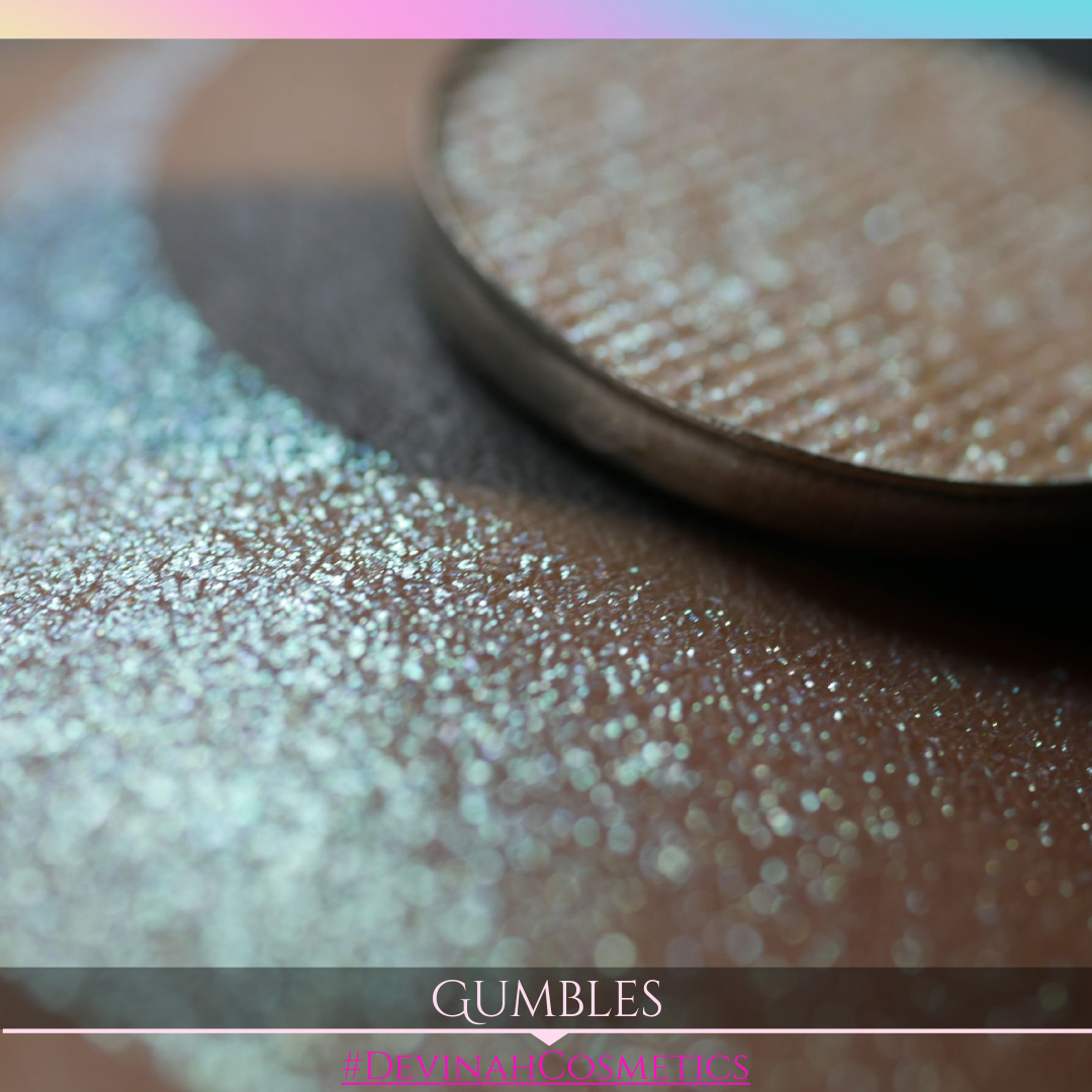 Gumbles Sugar Drops sparkly blue gold green eyeshadow