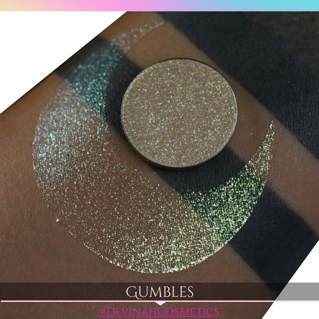 Gumbles Sugar Drops sparkly blue gold green eyeshadow