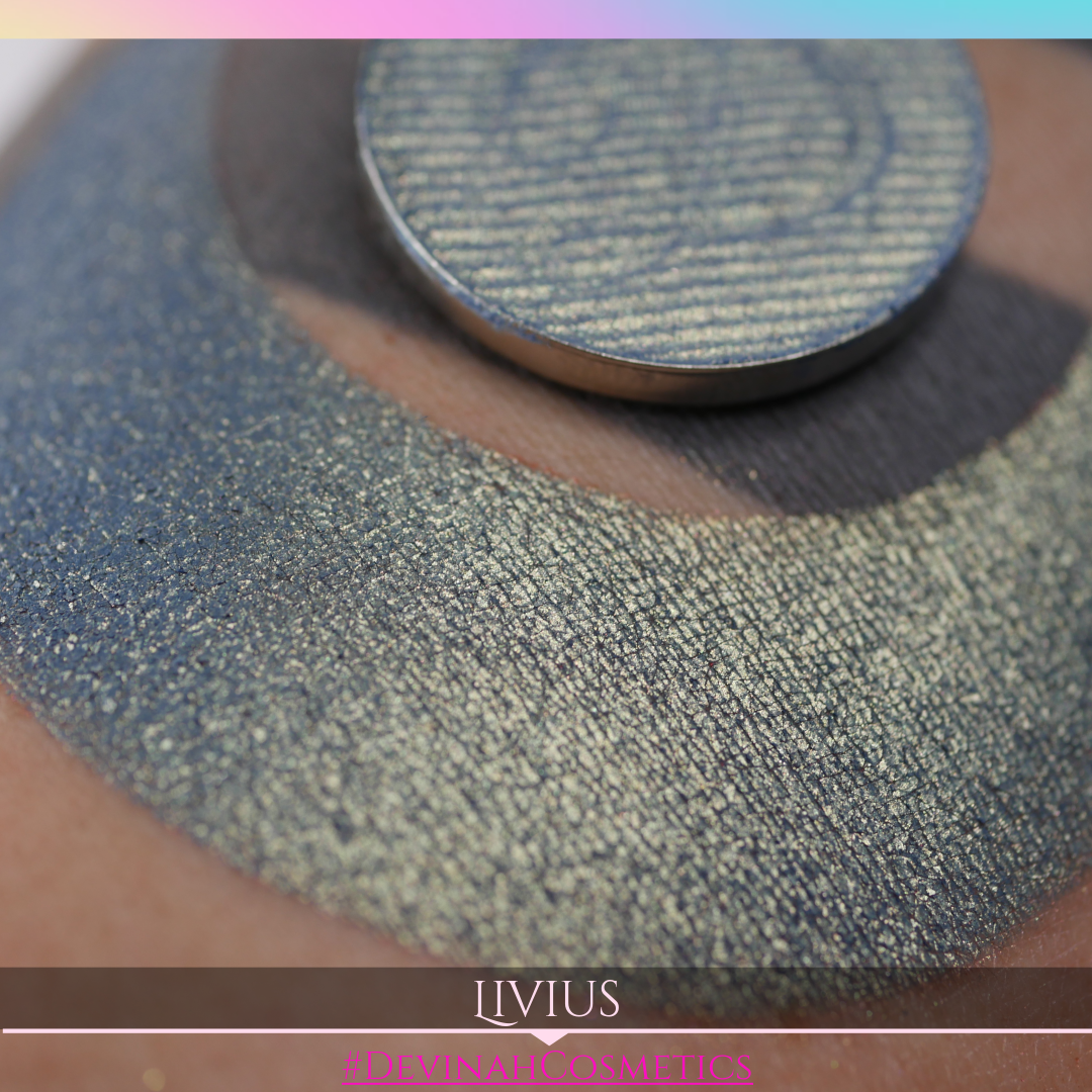 soft blue green with golden fip eyeshadow shimmer