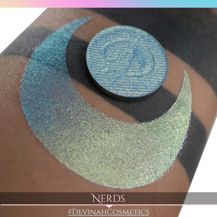 Nerds Glitter Multichrome Duochrome Color Morph Pressed Pigment Eyeshadow