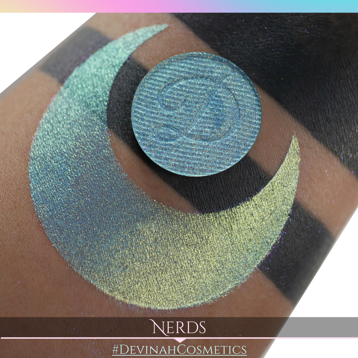 Nerds Glitter Multichrome Duochrome Color Morph Pressed Pigment Eyeshadow