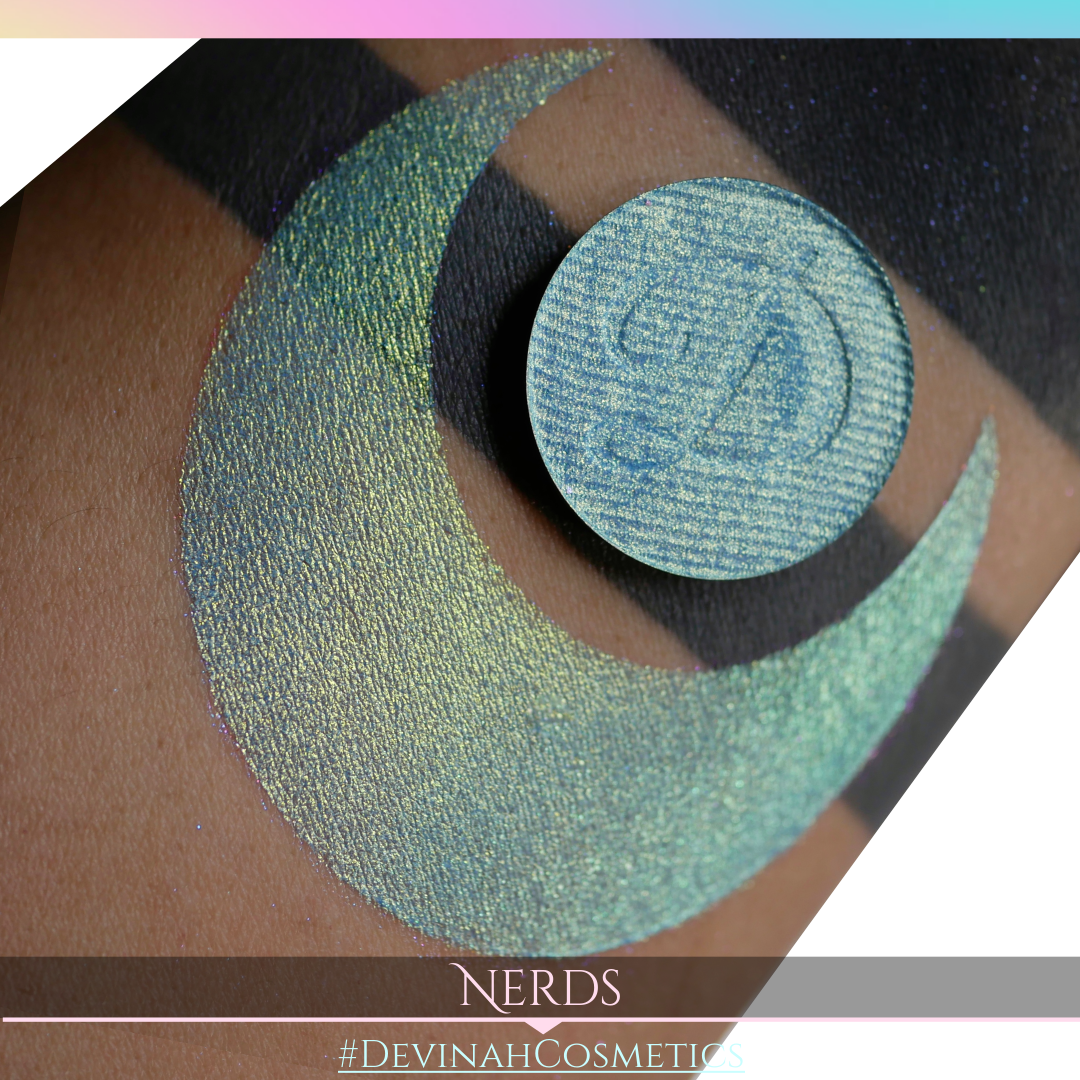 Nerds Glitter Multichrome Duochrome Color Morph Pressed Pigment Eyeshadow