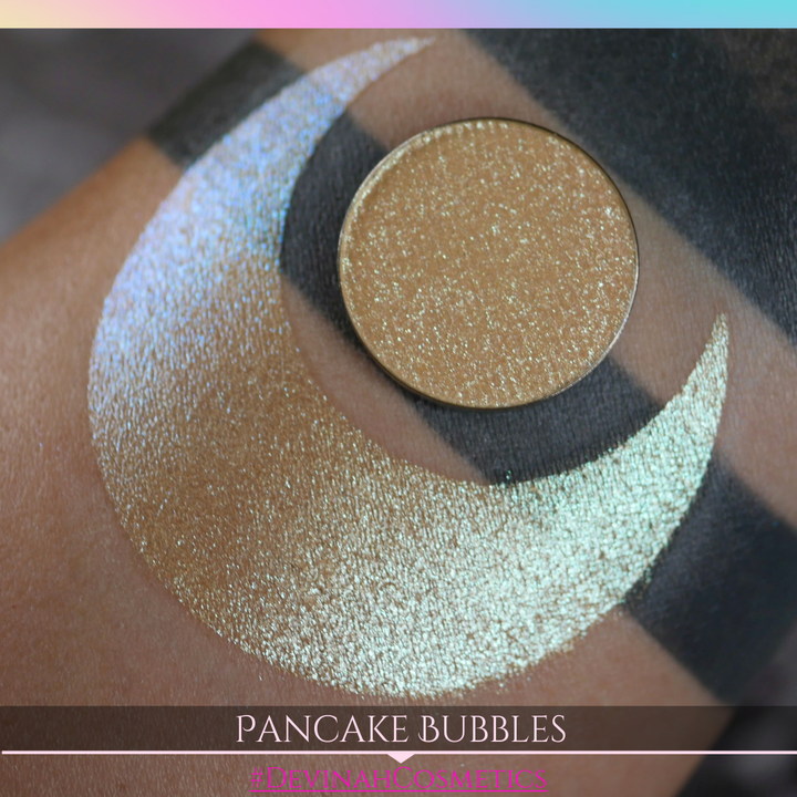 Pancake Bubbles duochrome trichrome pink yellow green aqua shifter multichrome eyeshadow