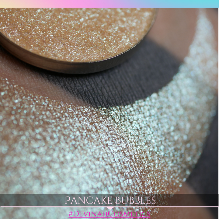 Pancake Bubbles duochrome trichrome pink yellow green aqua shifter multichrome eyeshadow