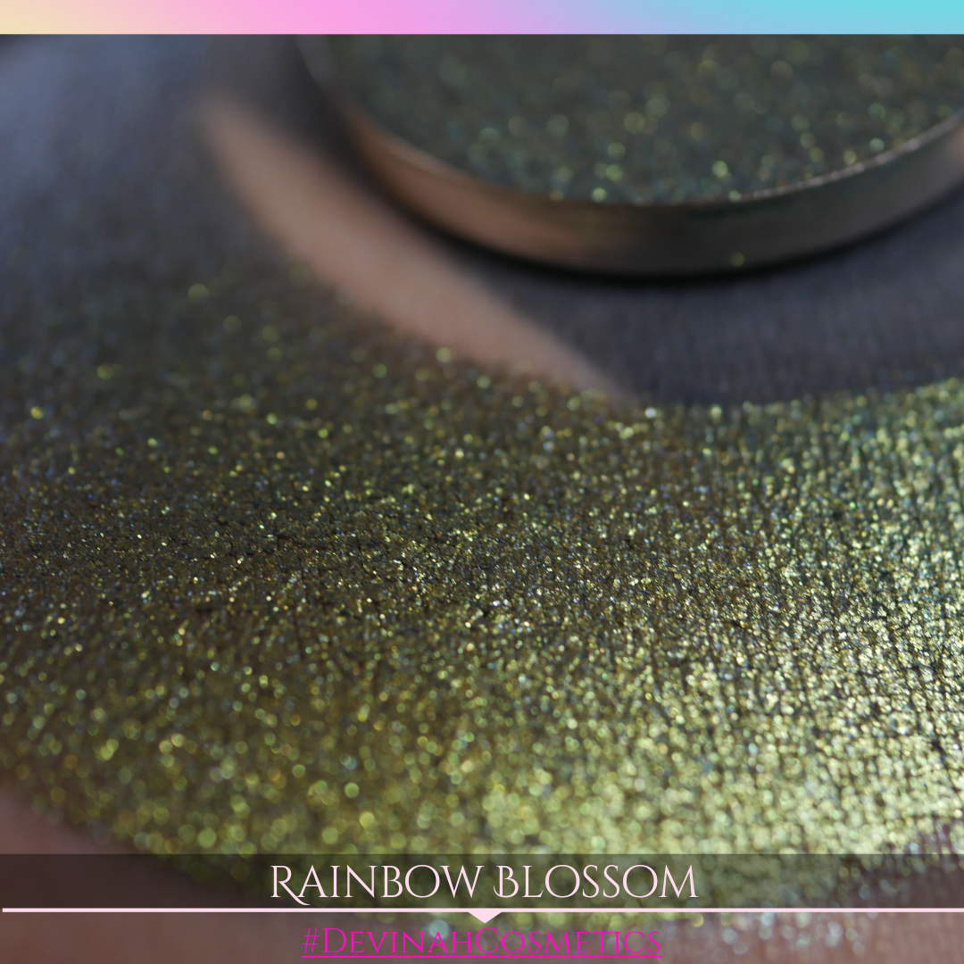 Rainbow Blossom green lime gold blue multichrome trichrome duochrome eyeshadow