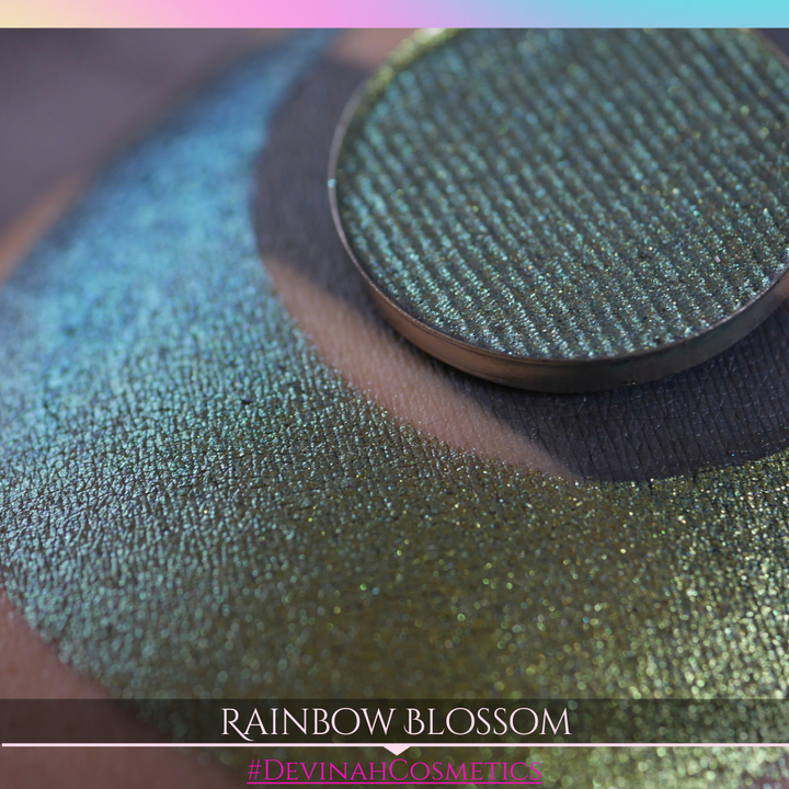 Rainbow Blossom green lime gold blue multichrome trichrome duochrome eyeshadow