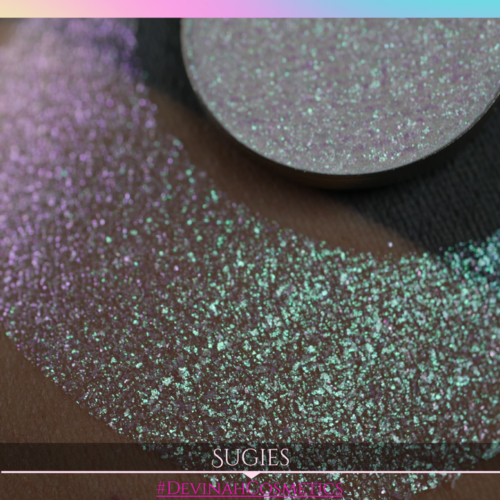 Sugies Sugar Drops sparkly pink green eyeshadow