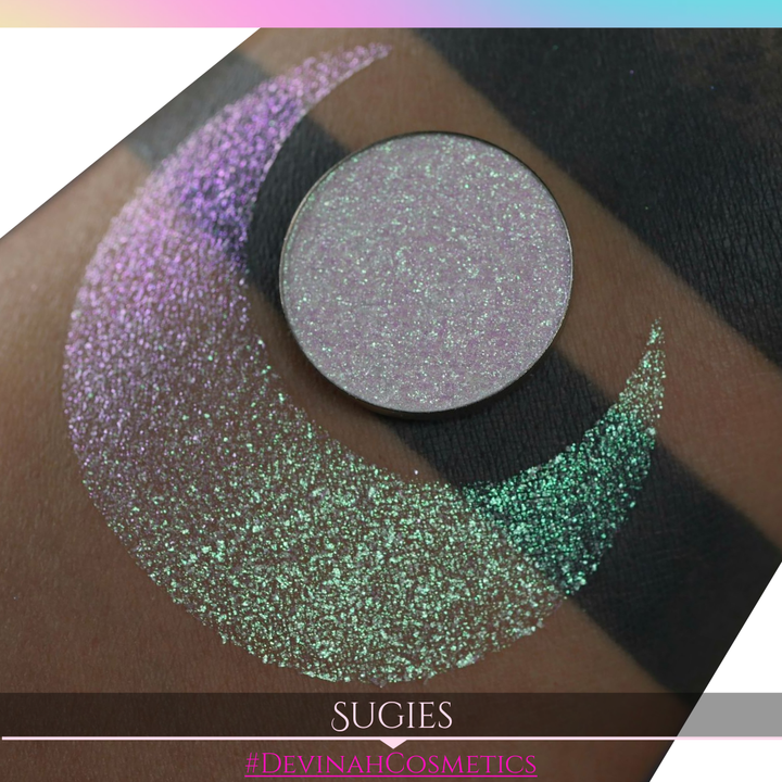 Sugies Sugar Drops sparkly pink green eyeshadow