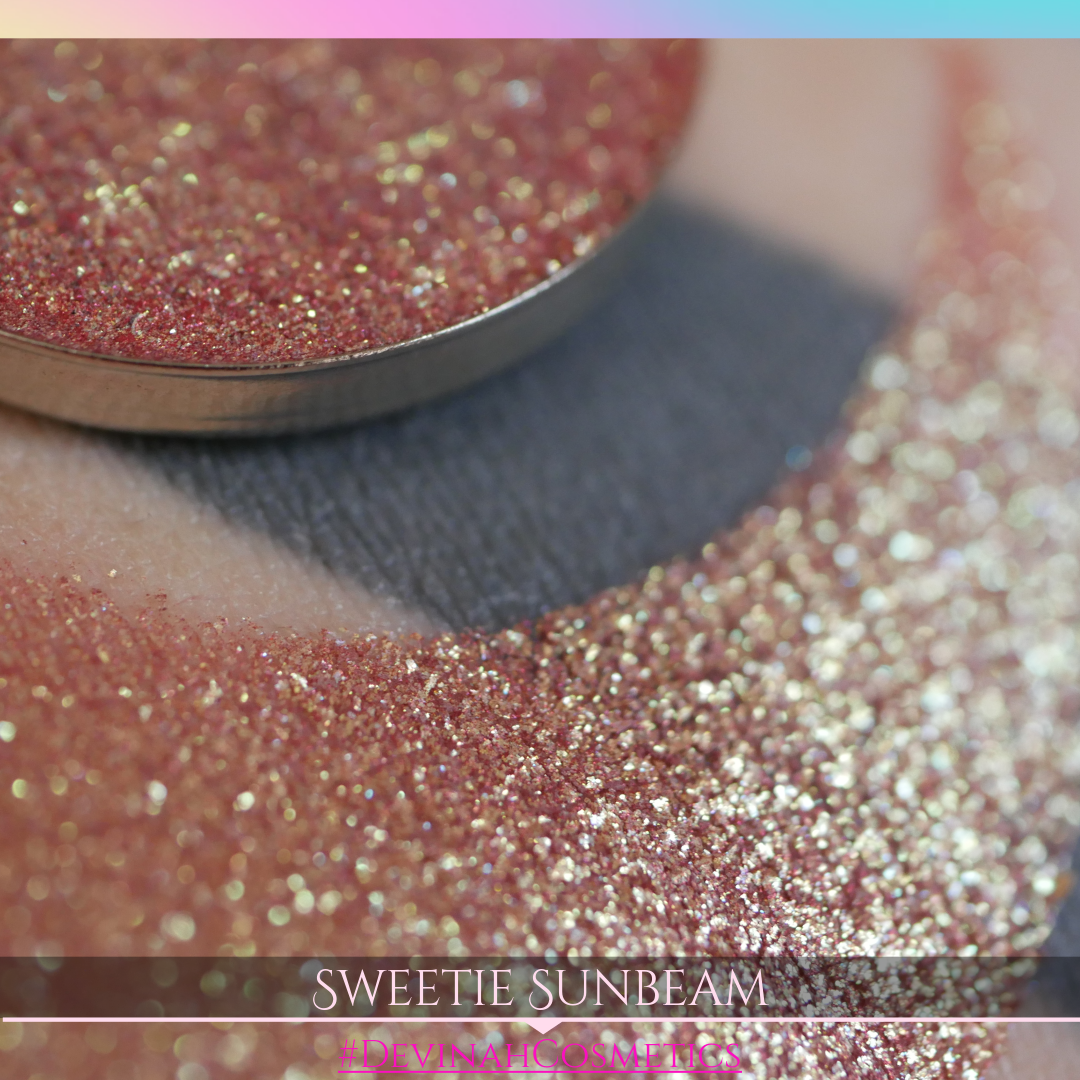 Sweetie Sunbeam duochrome multichrome trichrome red peach gold yellow eyeshadow