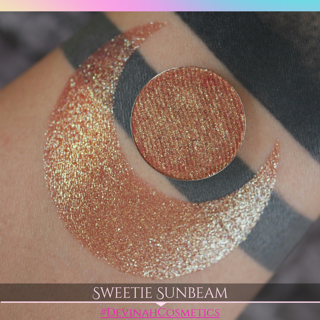 Sweetie Sunbeam duochrome multichrome trichrome red peach gold yellow eyeshadow