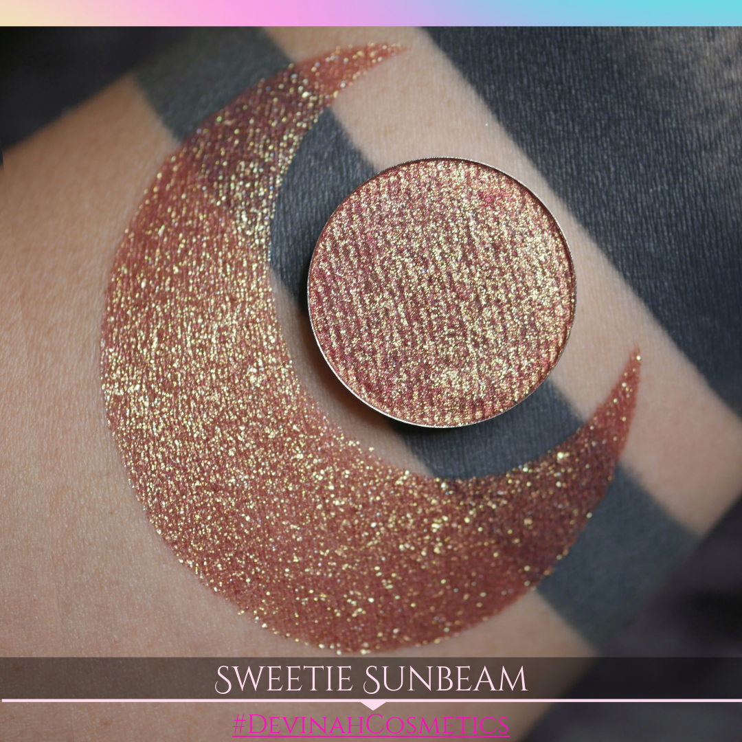 Sweetie Sunbeam duochrome multichrome trichrome red peach gold yellow eyeshadow