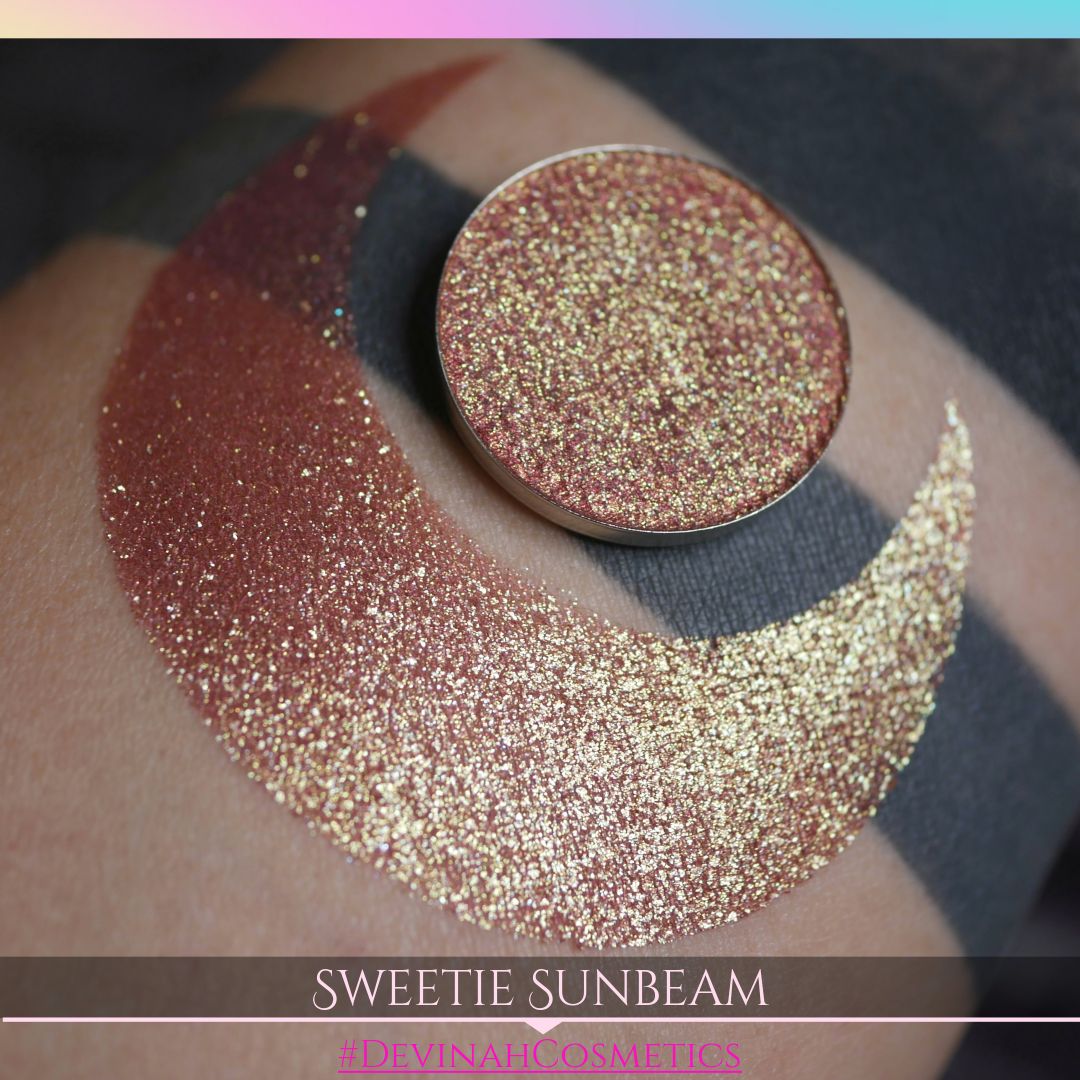 Sweetie Sunbeam duochrome multichrome trichrome red peach gold yellow eyeshadow